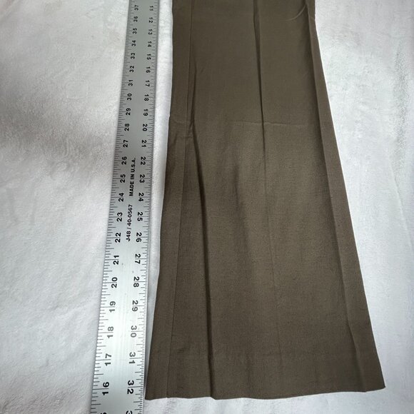 Cabi Womens Size 10 Olive Straight Leg Pants Linen Blend Stretch Style 492 New - Picture 10 of 10